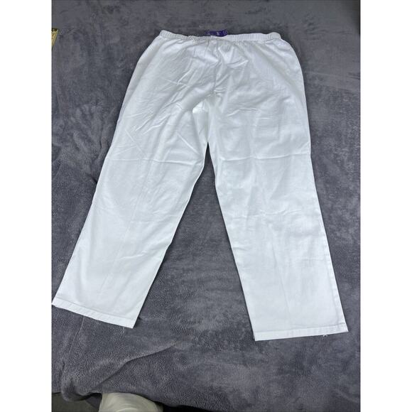 JMS Just My Size Women's Pull On White Pants Size 2XL Mid Rise 2 Pocket - Picture 1 of 8